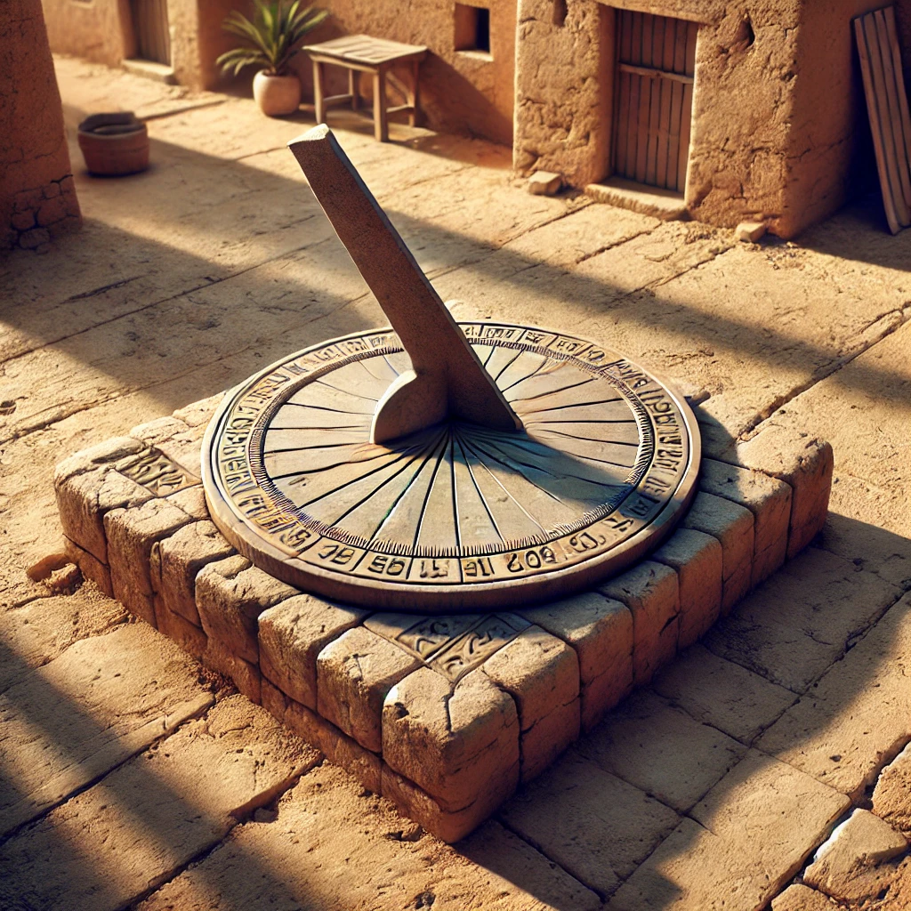 An ancient Mesopotamian sundial clock