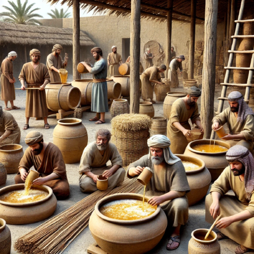 The process of making beer in ancient Mesopotamia